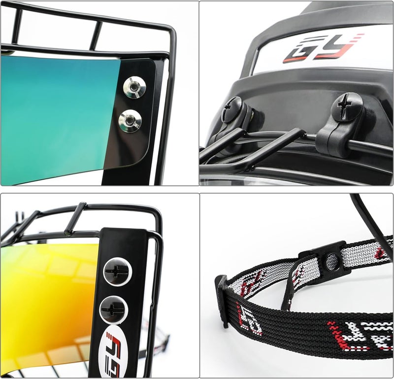 GY Hockey Helmet Cage & Face Shield Protector Combo Ice Hockey Full Face Shield Junior & Youth - Image 5
